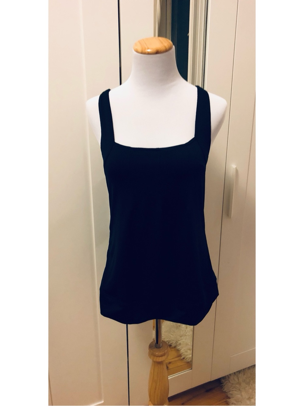 Champion Strappy Black Square Neck Workout Tank